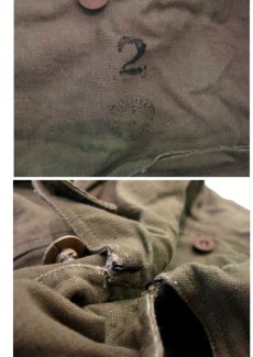 画像4: 1950's French Military Motor Cycle Jacket  OLIVE　size L  (表記 2) (4)