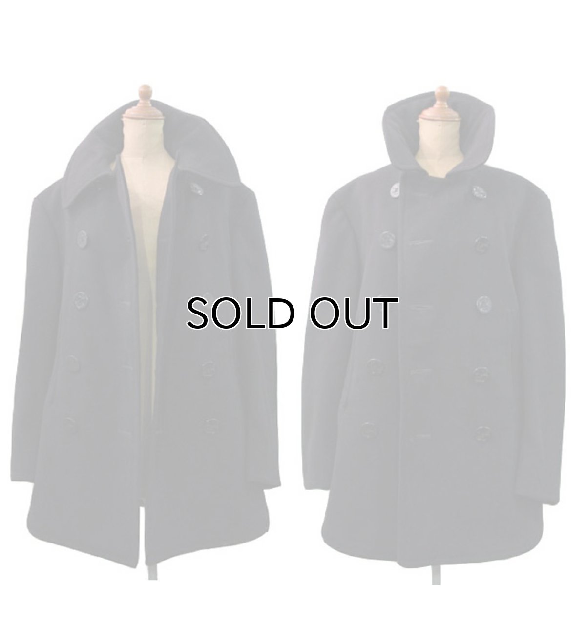 画像2: 1940's US NAVY 10-Button P-Coat　size 36ぐらい  (表記 不明) (2)
