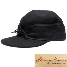 画像1: STORMY KROMER "ORIGINAL WOOL CAP" MADE IN USA　BLACK (1)