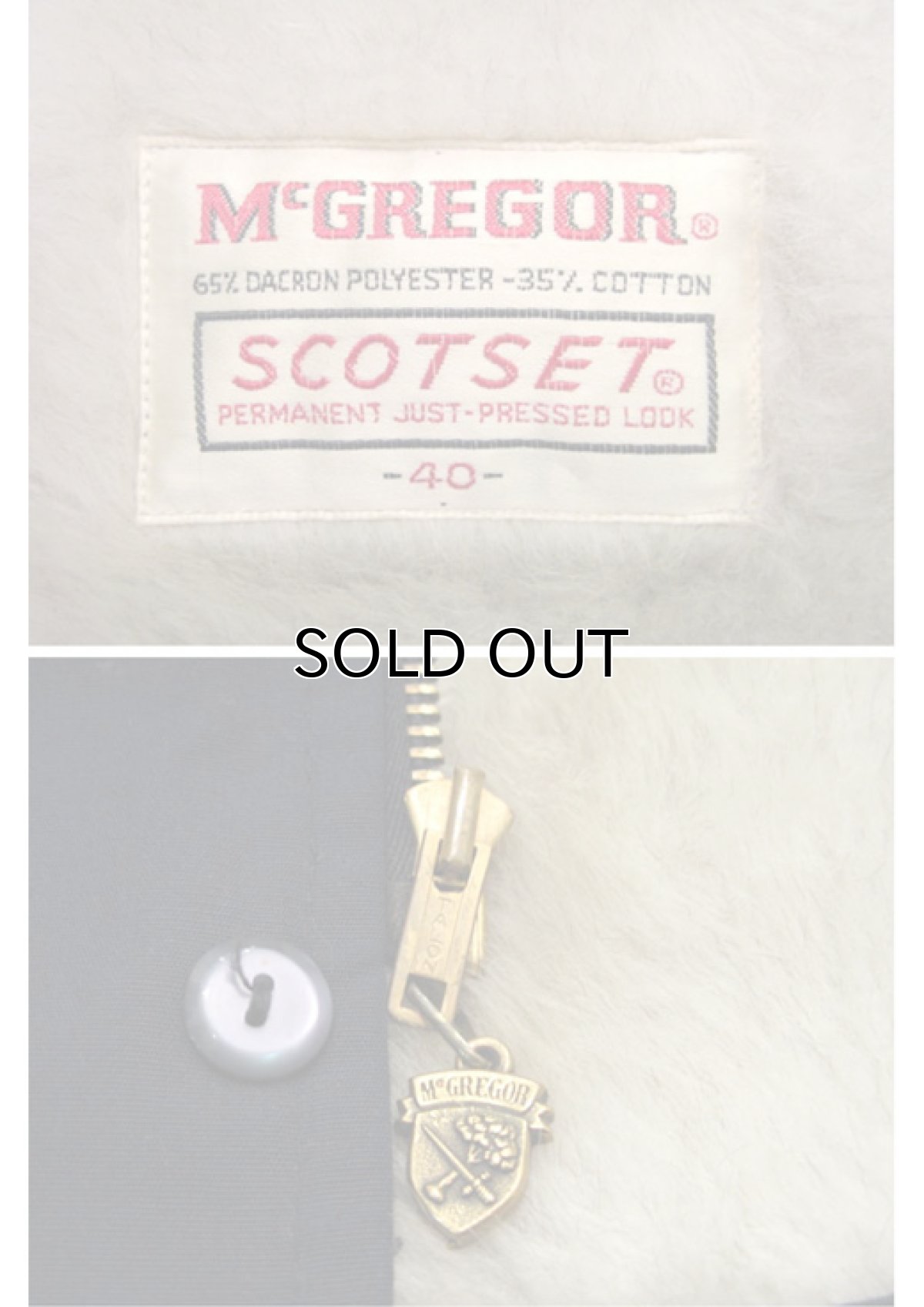 画像3: 1960's McGREGOR "SCOTSET" Boa Lining Jacket DEAD STOCK　size M (表記 40) (3)