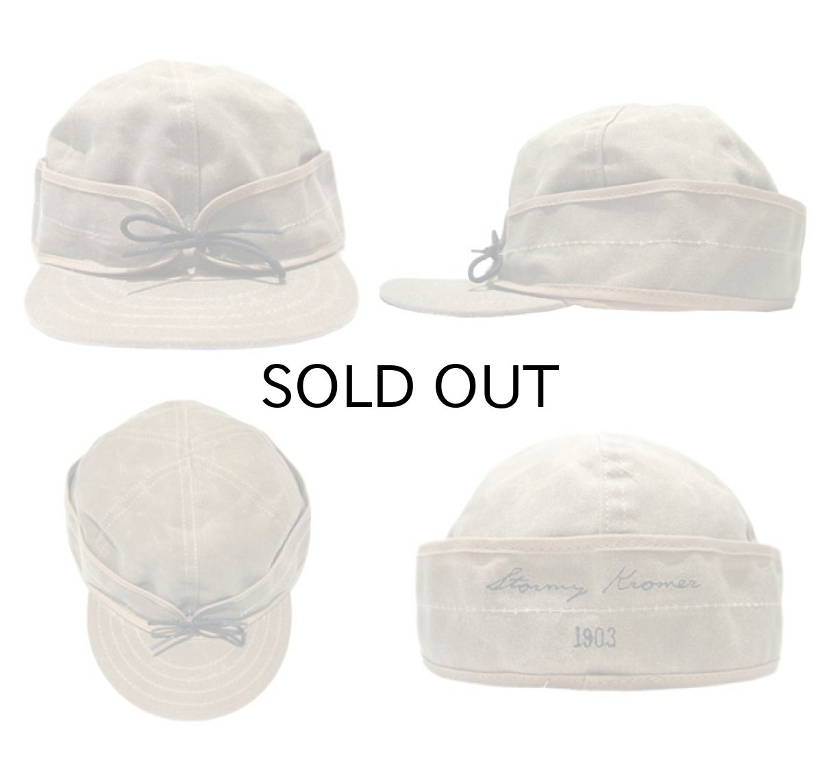 画像2: STORMY KROMER "WAXED COTTON CAP" MADE IN USA FIELD TAN (2)