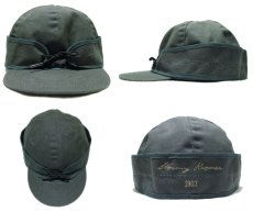 画像2: STORMY KROMER "WAXED COTTON CAP" MADE IN USA　DARK GREEN (2)