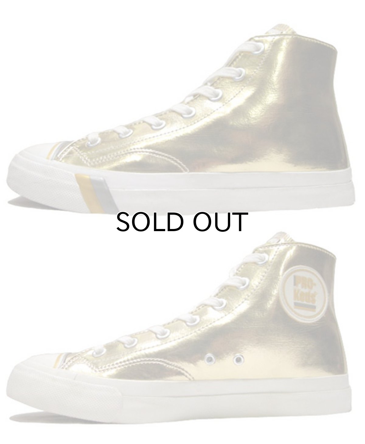 画像2: 00's ~ PRO-KEDS Hi-Cut Sneaker "GOLD" DEAD STOCK size WOMAN'S 10 (26cm程) (2)
