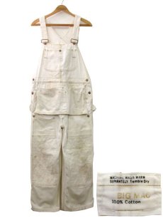 画像1: 1960's "BIG MAC" White Duck Overall with Apron  size M  (表記 不明) (1)