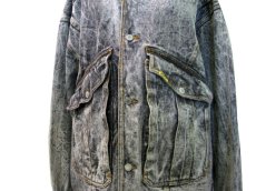 画像4: 1990's  "JORDACHE" Chemical Wash Design Black Denim Jacket　size XL (表記 ) (4)