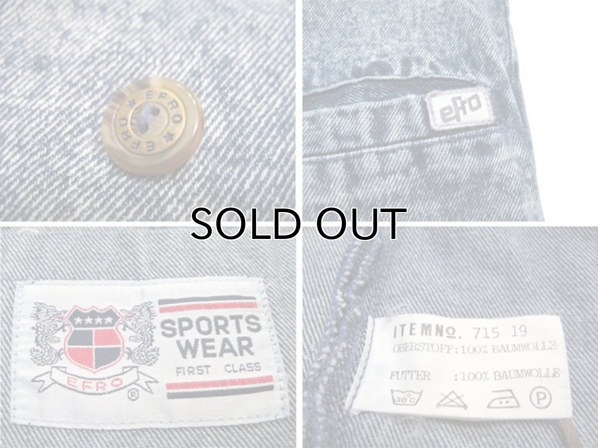 画像4: 1990's  "EFLO" Double Breasted Chemical Wash Denim Jacket size M (表記 S) (4)