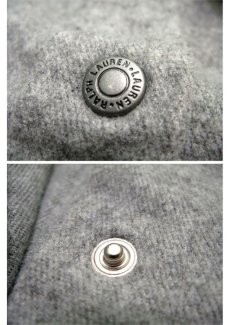 画像3: Ralph Lauren "LAUREN"  Wool Shirts Jacket　LIGHT GREY　size M   (表記 L) (3)