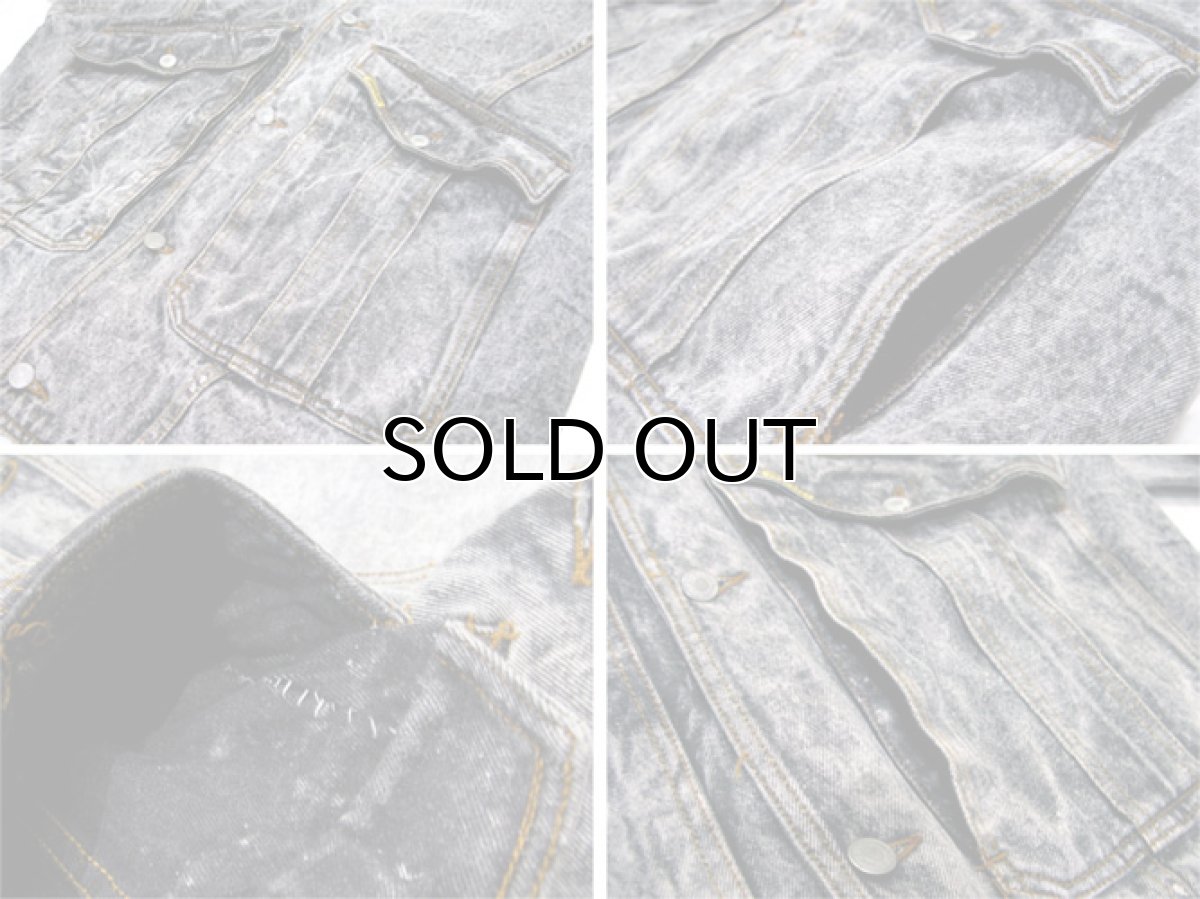 画像5: 1990's  "JORDACHE" Chemical Wash Design Black Denim Jacket　size XL (表記 ) (5)