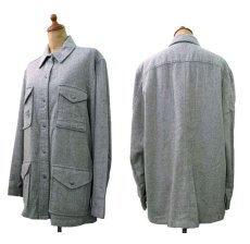 画像2: Ralph Lauren "LAUREN"  Wool Shirts Jacket　LIGHT GREY　size M   (表記 L) (2)