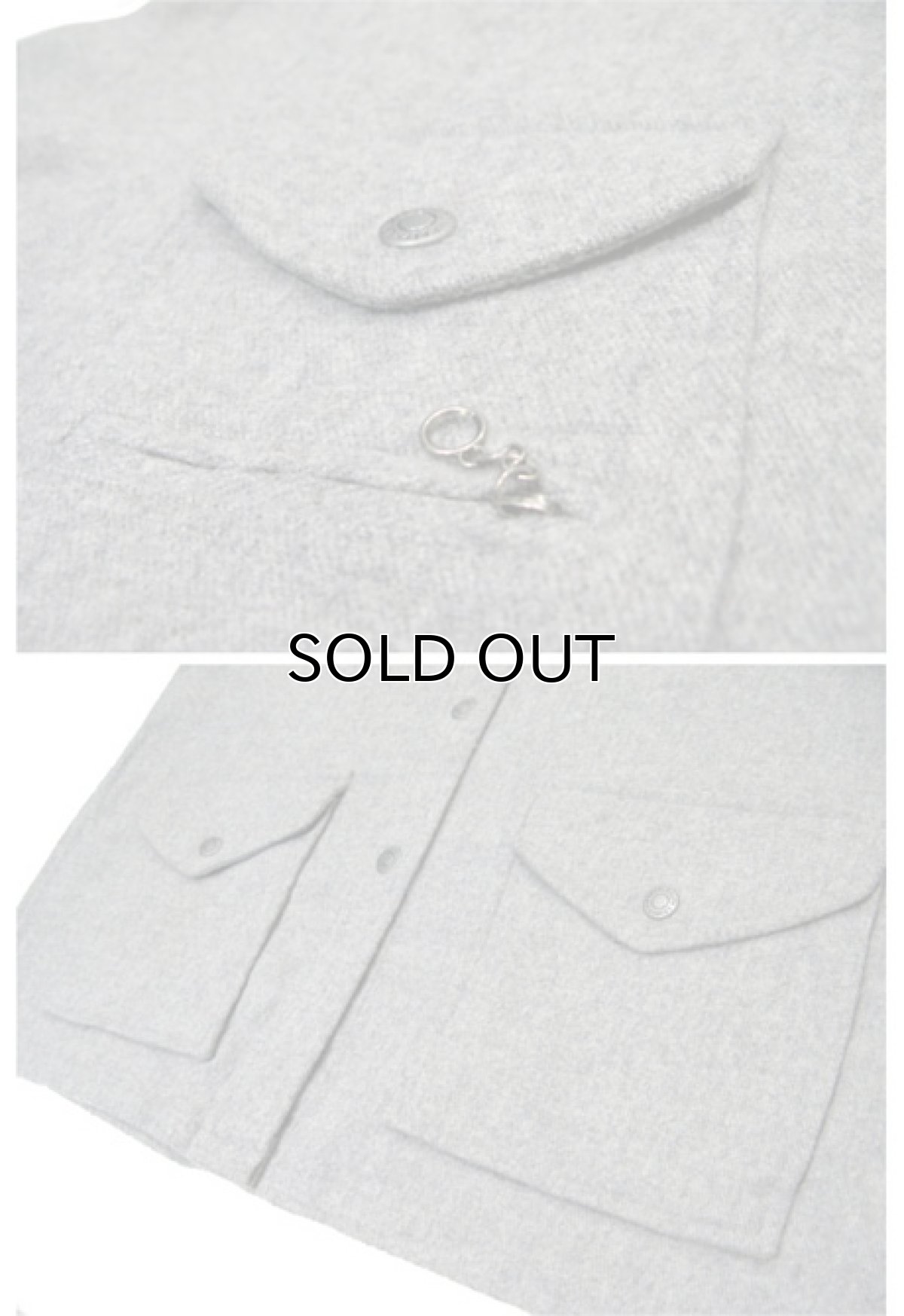 画像4: Ralph Lauren "LAUREN"  Wool Shirts Jacket LIGHT GREY size M   (表記 L) (4)