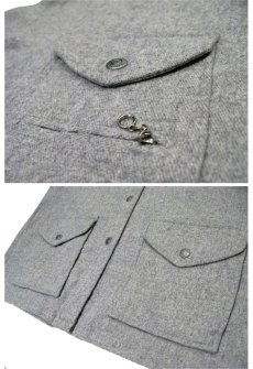画像4: Ralph Lauren "LAUREN"  Wool Shirts Jacket　LIGHT GREY　size M   (表記 L) (4)