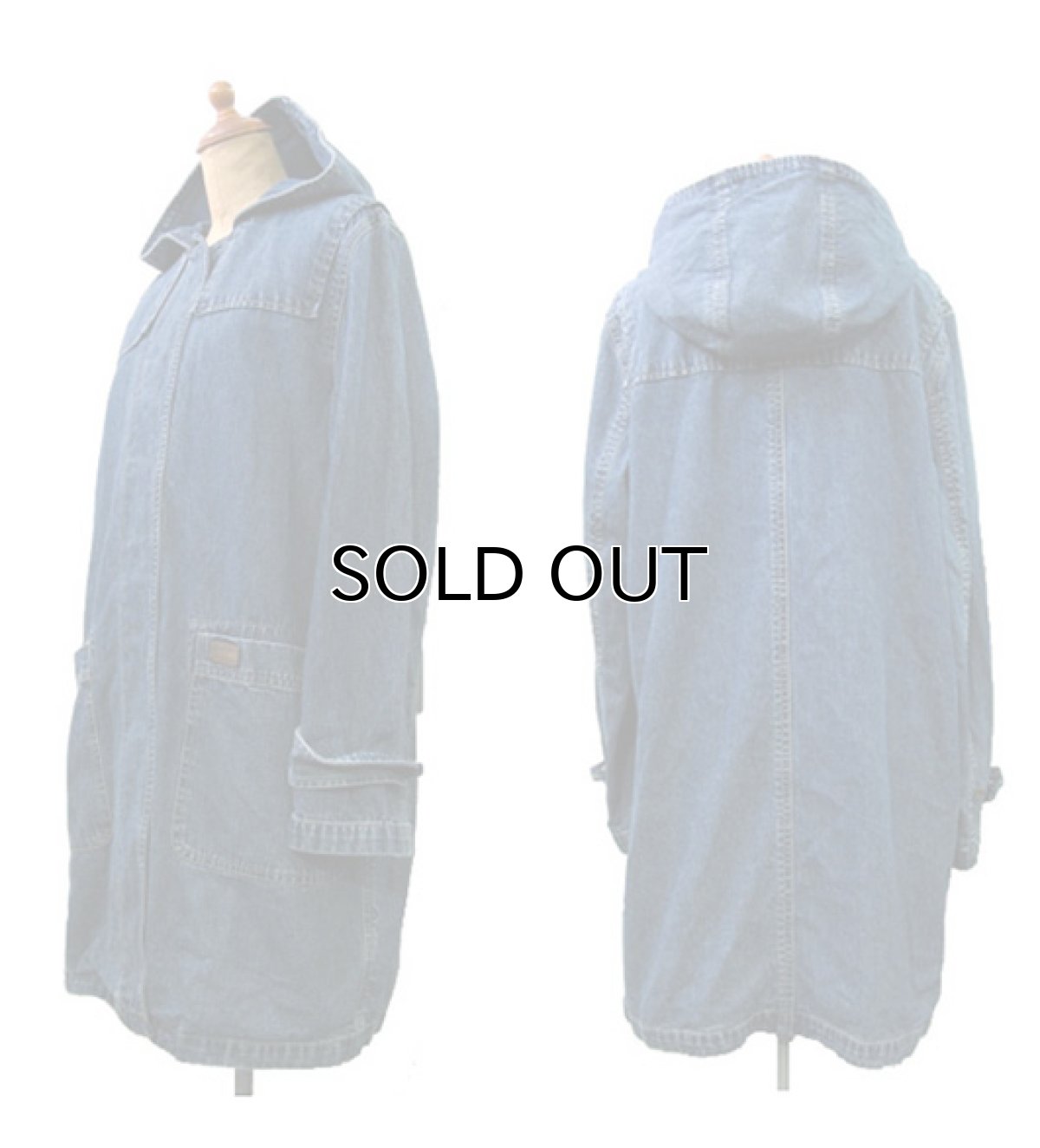 画像2: Ralph Lauren "LAUREN JEANS" Denim Parka Coat size M (表記 S) (2)
