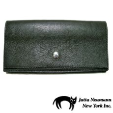 画像1: "JUTTA NEUMANN" Leather Wallet "the Waiter's Wallet"  color : GREEN / ターコイズブルー 長財布 (1)