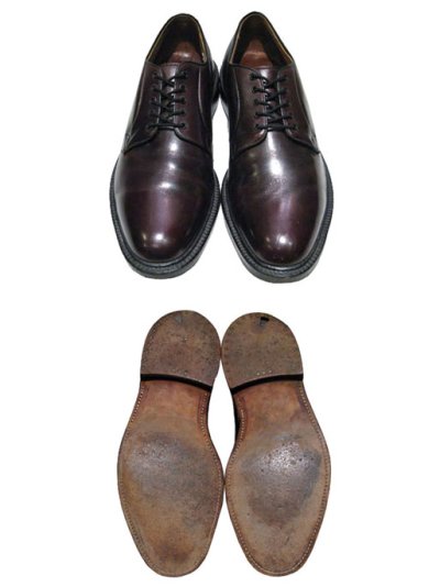 画像1: "Lloyd & Haig" Plain Toe Leather Shoes  Burgundy　 size 10  ( 28 cm )