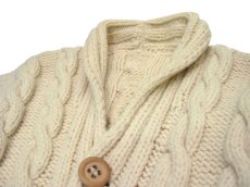 画像5: Shawl Collar Fisherman Cardigan  Natural   size  S - M  (表記 無し) (5)