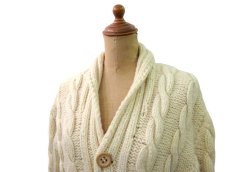 画像4: Shawl Collar Fisherman Cardigan  Natural   size  S - M  (表記 無し) (4)