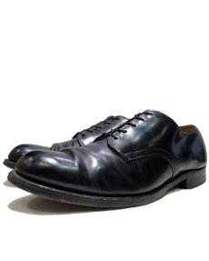 画像1: 1960-70's "US NAVY" Oxford Service Shoes  "Leather Sole"　 size 10  ( 28 cm ) (1)