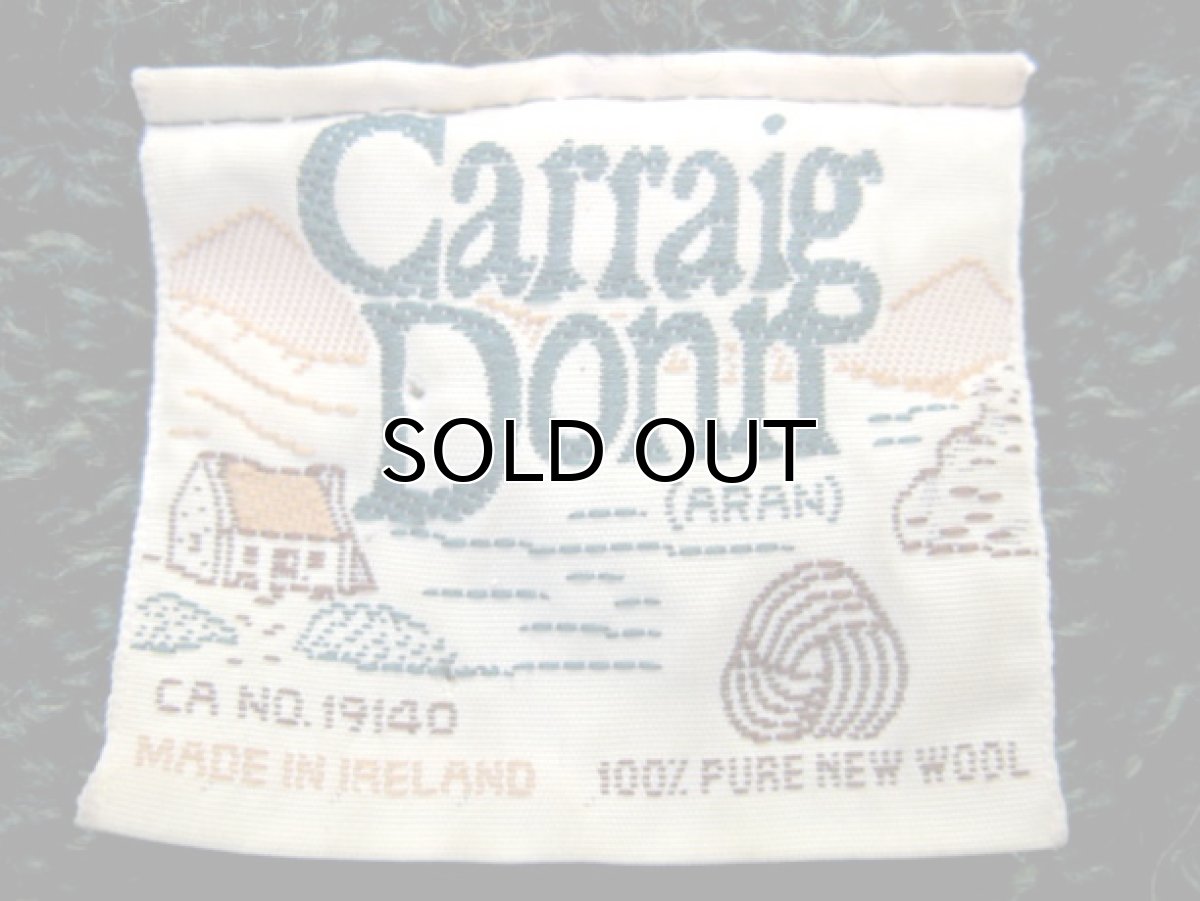 画像4: "Carraig Donn" Aran Knit Pullover Sweater  DARK GREEN   size  S - M  (表記 S) (4)