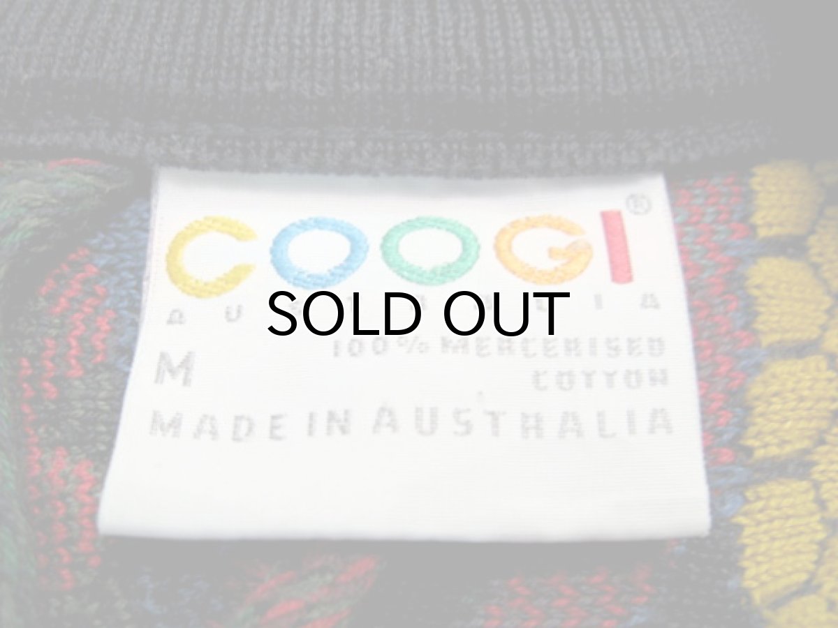 画像5: "COOGI" Multi Color Cotton Knit Cardigan made in Australia   size  M  (表記 M) (5)