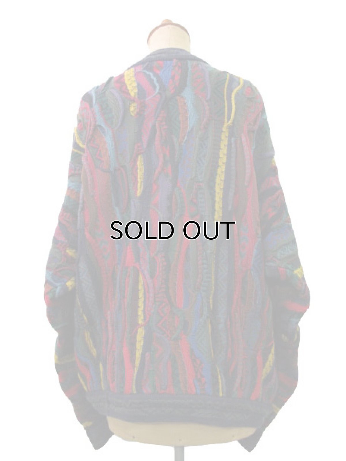 画像3: "COOGI" Multi Color Cotton Knit Cardigan made in Australia   size  M  (表記 M) (3)