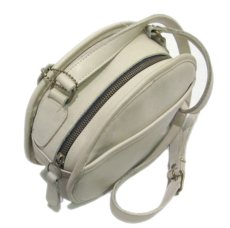 画像5: 1980's OLD COACH Leather Shoulder Bag 丸型　White　 made in USA (5)
