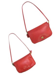 画像4: 1970's OLD COACH Leather Shoulder Bag 　RED　 made in NEW YORK USA (4)