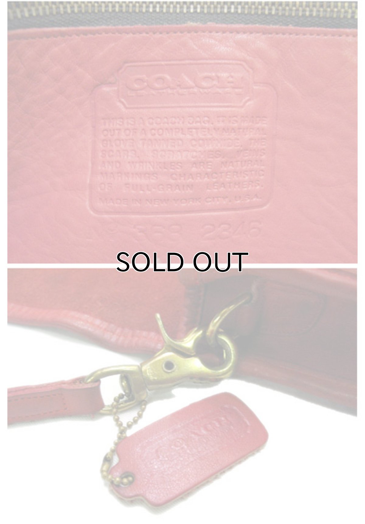 画像3: 1970's OLD COACH Leather Shoulder Bag 　RED　 made in NEW YORK USA (3)