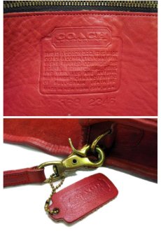 画像3: 1970's OLD COACH Leather Shoulder Bag 　RED　 made in NEW YORK USA (3)