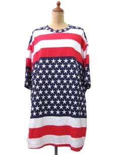 画像1: 1990's ~ " STARS NAD STRIPES " Print Tee DEAD STOCK - one washed　size XL (表記 L - XL) (1)