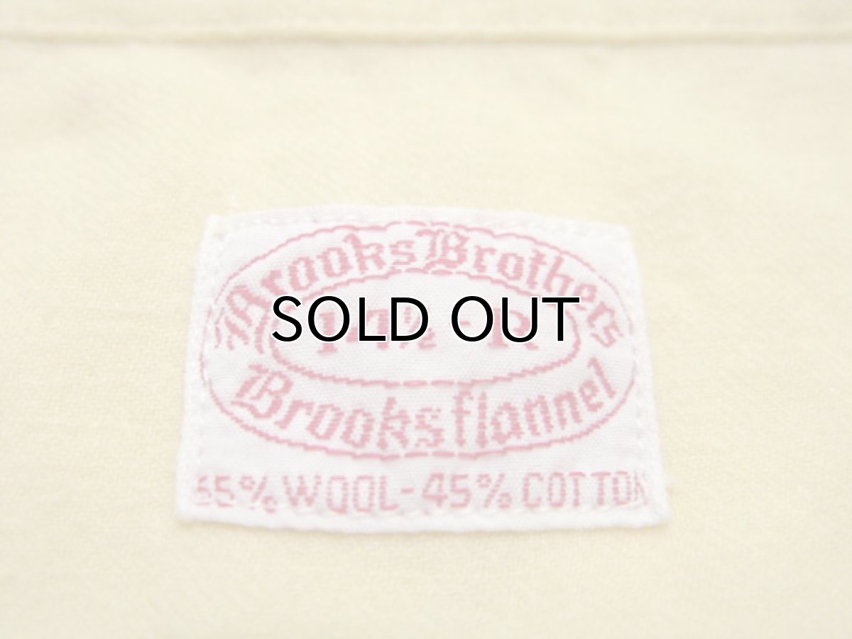 画像4: 1960's  " Brooks Brothers " Cotton x Wool L/S Shirts size M (表記 14 1/2) (4)