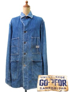 画像1: 1940-50's "GO-PFOR"  Denim Coverall　size M - L  (表記 不明) (1)