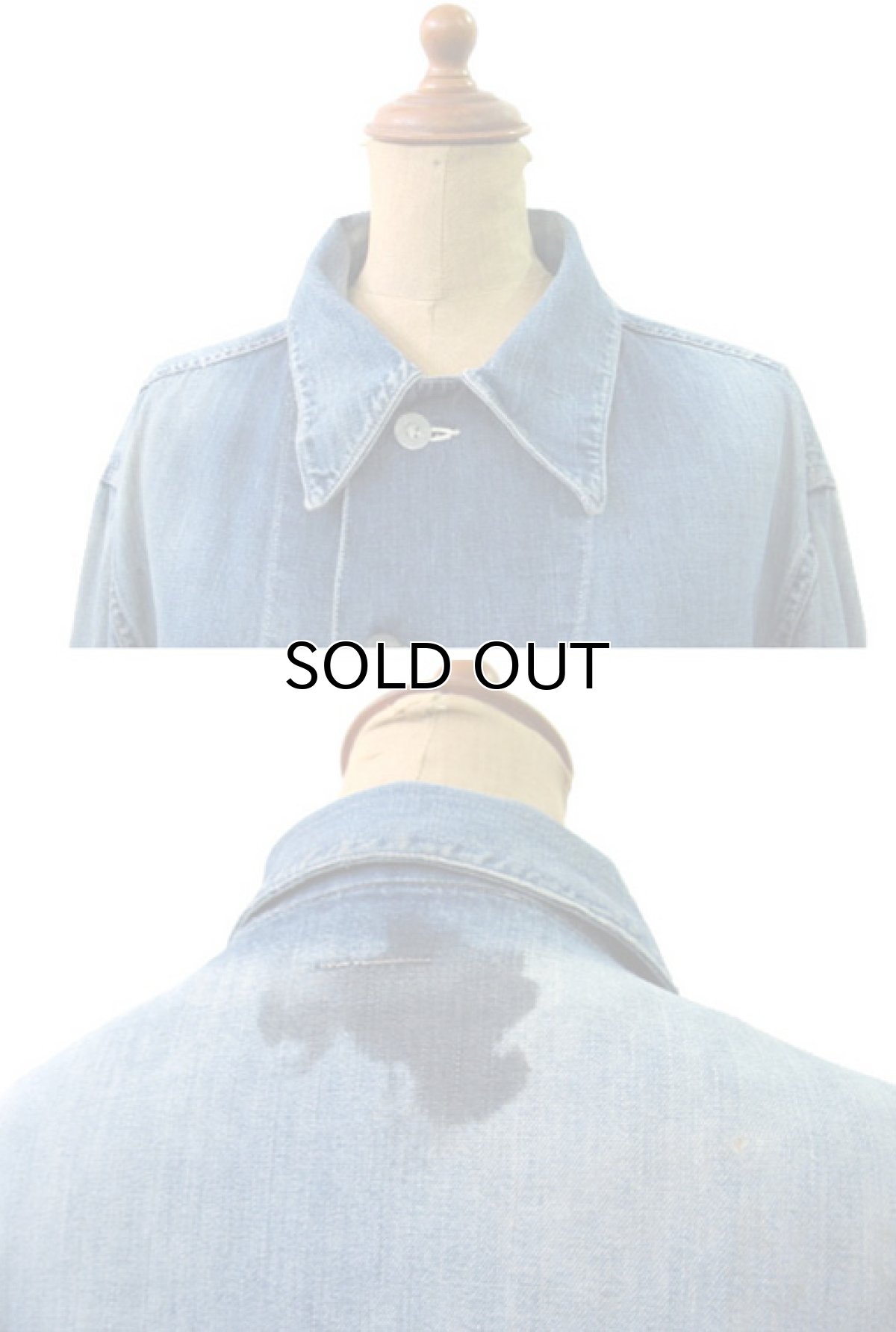 画像3: 1940's "US ARMY" 2 Pockets Denim Coverall　size M ~  38-40 (表記 不明) (3)