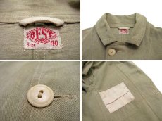 画像4: 1940's "BEST" 3 Pockets Covert Coverall　size M 36 - 38 (表記 40) (4)