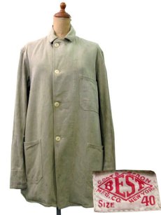 画像1: 1940's "BEST" 3 Pockets Covert Coverall　size M 36 - 38 (表記 40) (1)