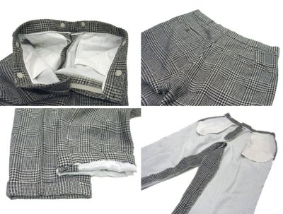 画像1: "Polo Ralph Lauren" Hound's-tooth Check Wool Trousers　size  w 33.5 inch (表記 なし)