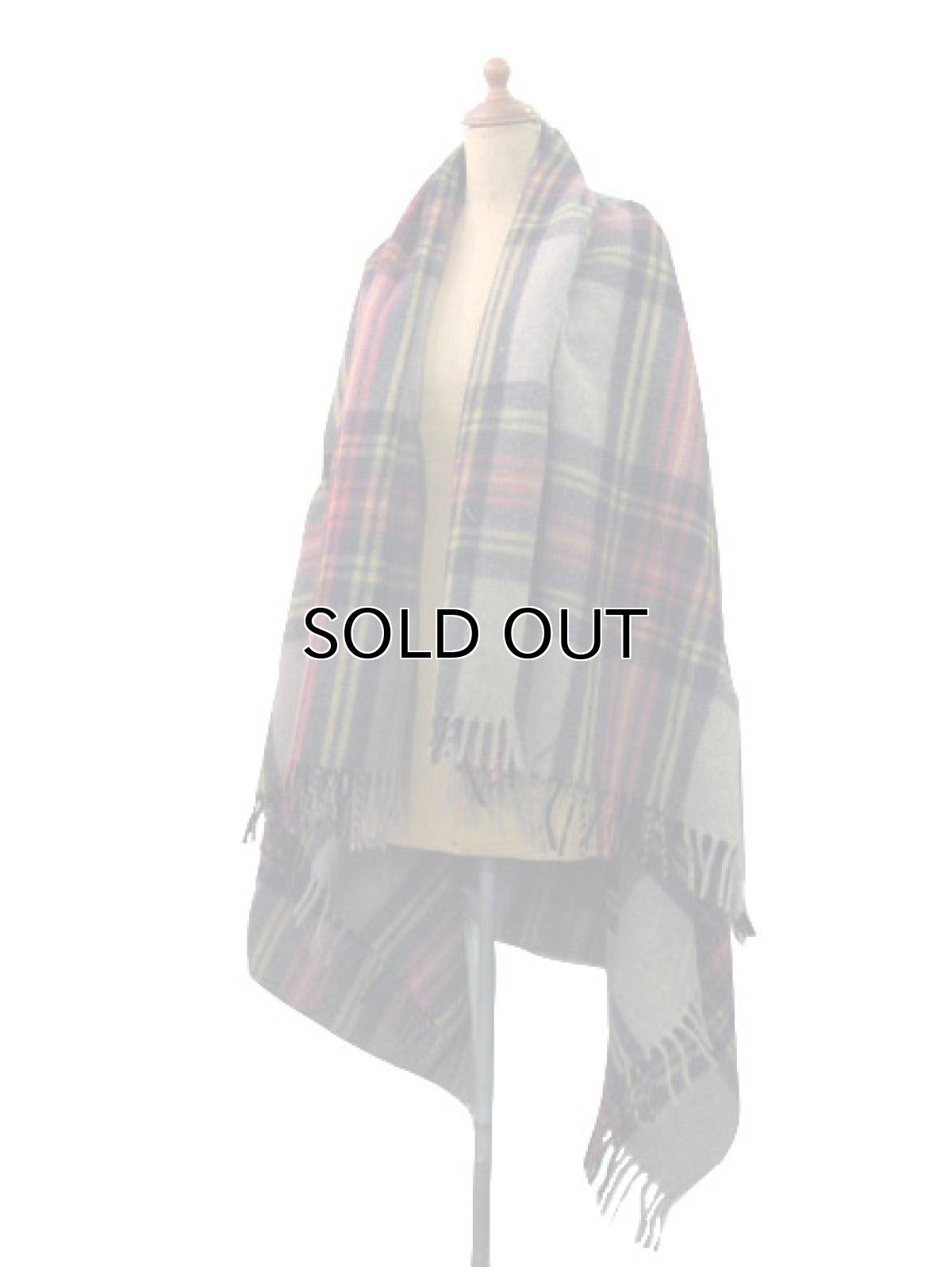 画像2: 1970's~ Check Pattern Wool Blanket  made in India  137.5cm x 153cm (2)