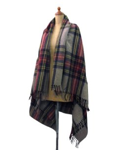 画像2: 1970's~ Check Pattern Wool Blanket  made in India  137.5cm x 153cm (2)