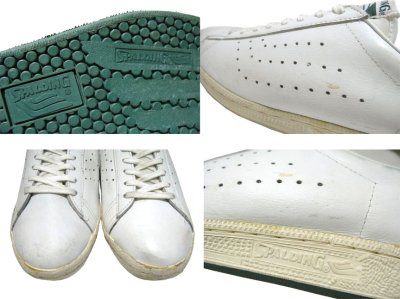 画像2: 1980's "SPALDING" Leather Sneaker DEAD STOCK　White / Green　size 10 (28cm)