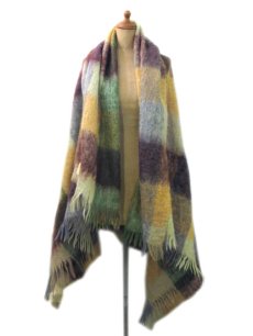 画像1: 1970's "Glenmore" Mohair Wool Blanket  made in Australia  170cm x 139cm (1)