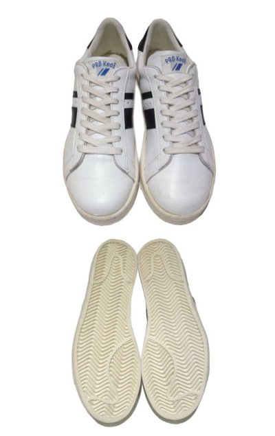 画像1: 1980's "PRO-Keds" Low-Cut Leather Sneaker DEAD STOCK　White / Black　size 7 1/2 (25.5cm)