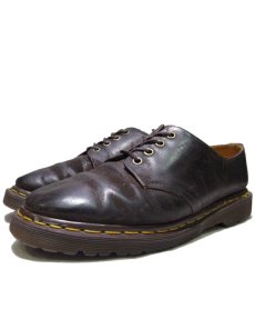 画像1: "Dr.Martens" 4-Hole Leather Boots D,BROWN  made in England　 size UK 7  ( US 8 / 26 cm ) (1)