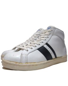 画像1: 1980's "PRO-Keds" Hi - Cut Leather Sneaker DEAD STOCK　White / Black　size 8 (26cm) (1)