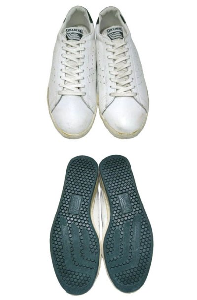 画像1: 1980's "SPALDING" Leather Sneaker DEAD STOCK　White / Green　size 10 (28cm)