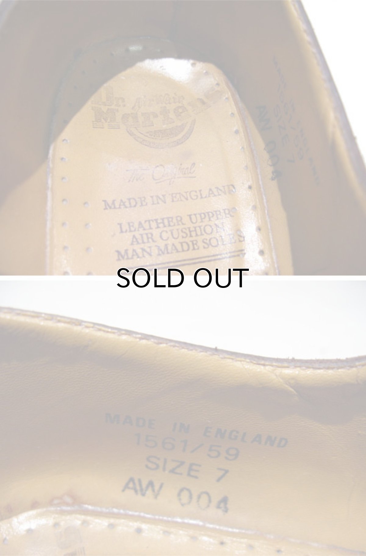 画像5: "Dr.Martens" 4-Hole Leather Boots D,BROWN  made in England  size UK 7  ( US 8 / 26 cm ) (5)