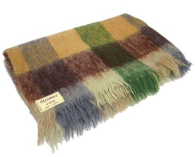 画像1: 1970's "Glenmore" Mohair Wool Blanket  made in Australia  170cm x 139cm