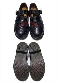 画像4: "Dr.Martens" Monk Strap Leather Boots BLACK/RED/BLUE  made in England　 size UK 4  ( US 5 / 23 cm ) (4)