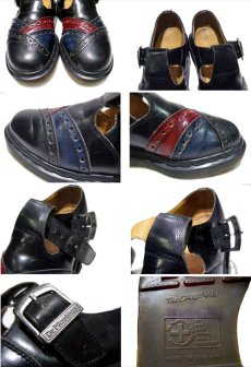 画像5: "Dr.Martens" Monk Strap Leather Boots BLACK/RED/BLUE  made in England　 size UK 4  ( US 5 / 23 cm ) (5)