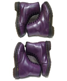 画像3: "Dr.Martens" 8-Hole Leather Boots PURPLE  made in England　 size UK 7  ( US 8 / 26 cm ) (3)