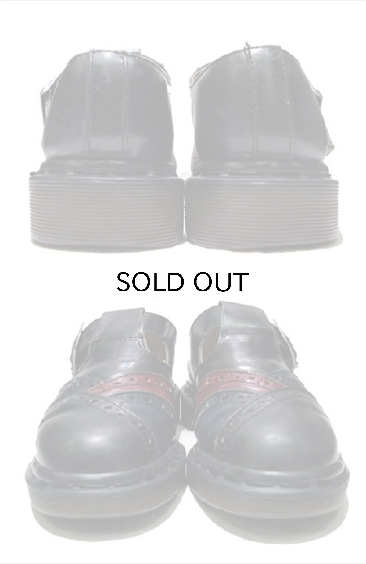 画像3: "Dr.Martens" Monk Strap Leather Boots BLACK/RED/BLUE  made in England  size UK 4  ( US 5 / 23 cm ) (3)