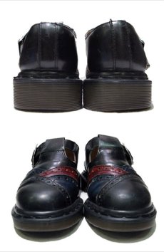 画像3: "Dr.Martens" Monk Strap Leather Boots BLACK/RED/BLUE  made in England　 size UK 4  ( US 5 / 23 cm ) (3)